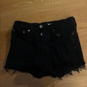 Levi's Black Jean Shorts for Women
